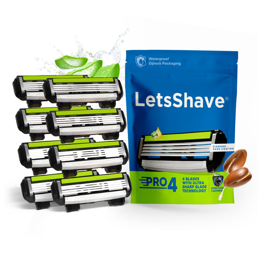 Pro 4 Razor Blades – Pack of 8 Cartridges | Ultra-Sharp 4-Blade Shaving System