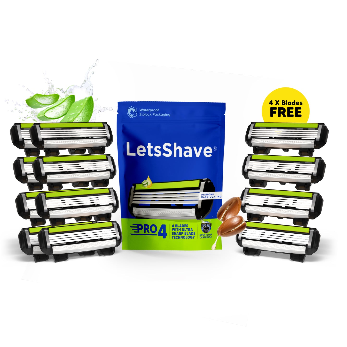 Pro 4 Blade Refills (Pack of 8 + 4 FREE) | 12 Genuine Blade Cartridges