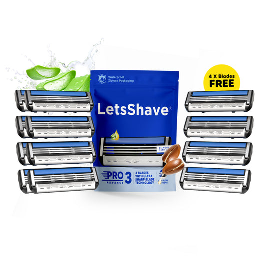 Pro 3 Advance | Ultra-Sharp 3 Blade Razor Cartridges | Pack Of 8 ( Get 4 Extra Free)