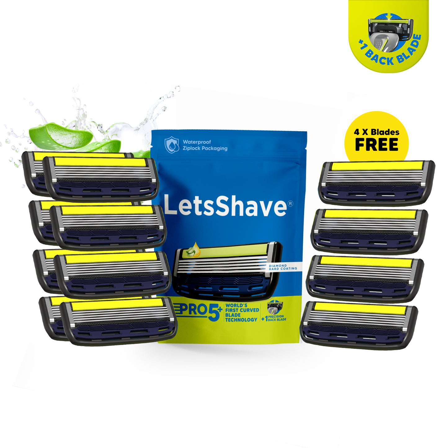 Pro 5 Plus | World's First Curved Blade Razor Cartridges | Buy 8 Get 4 Free