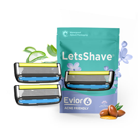 Evior 6 Acne Friendly Razor Blades – Pack of 2 Cartridges