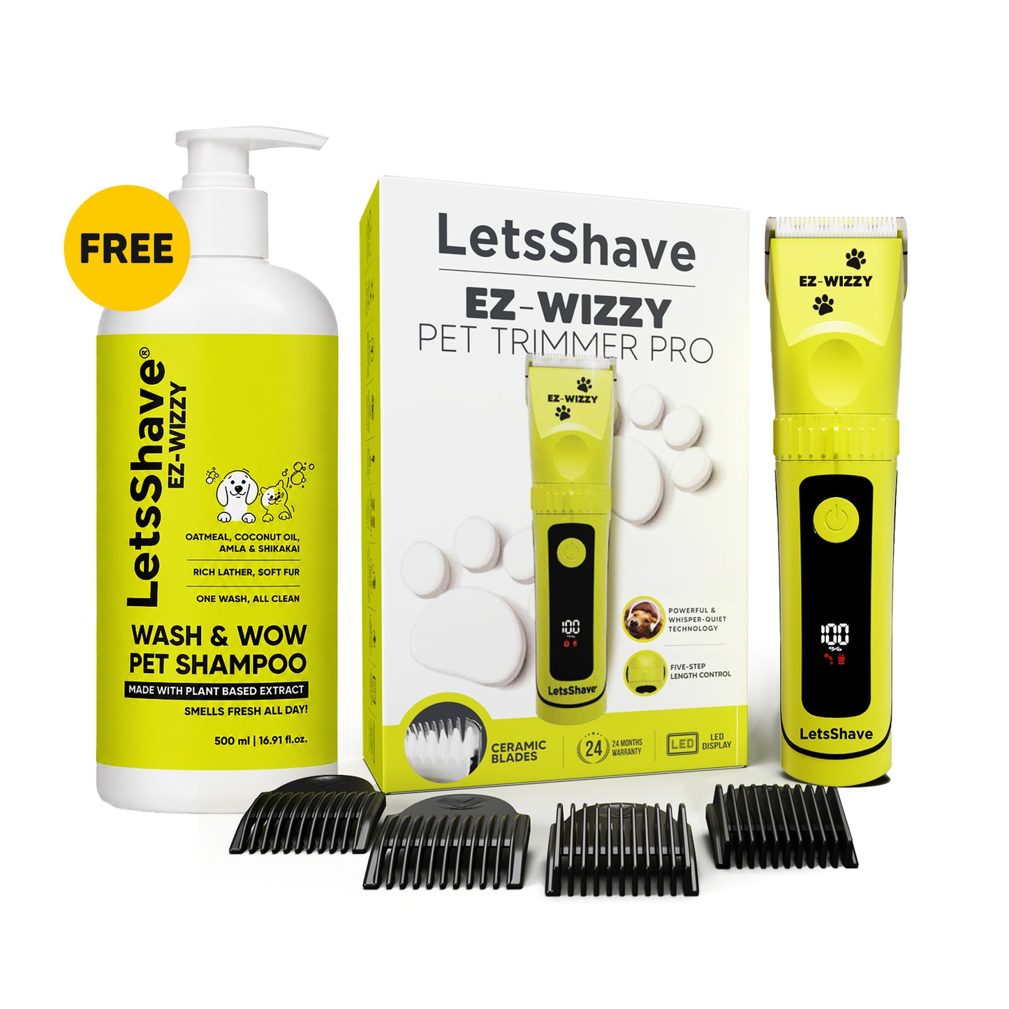 EZ-WIZZY Pet Trimmer Pro + FREE Pet Shampoo | Stress-Free Grooming for Happy Pets & Loving Owners
