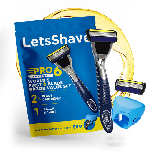 Pro 6 Advance Razor | World’s 1st 6 Blade Razor for Men with 1 Handle & 2 Cartridges