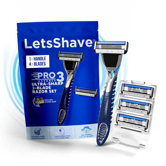 Pro 3 Advance Razor Value Set – With Diamond Coated Stainless Steel Blades
