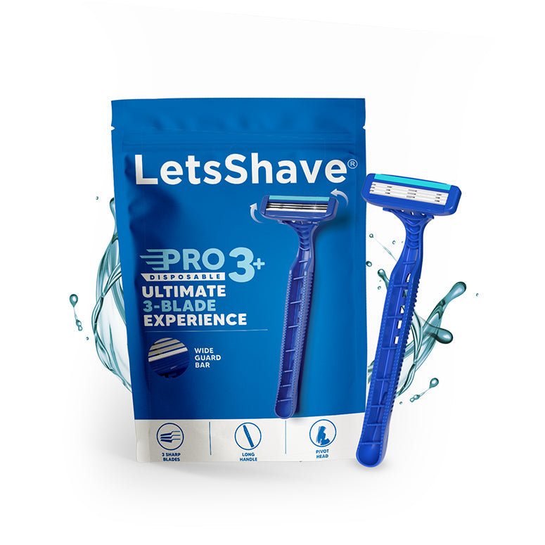 LetsShave Pro 3+ Disposable Razor – Ultimate 3-Blade Experience