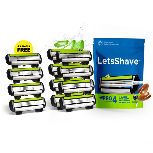 Pro 4 | Ultra-Sharp 4-Blade Cartridges Shaving System | Pack Of 8 ( Get 4 Extra Free)