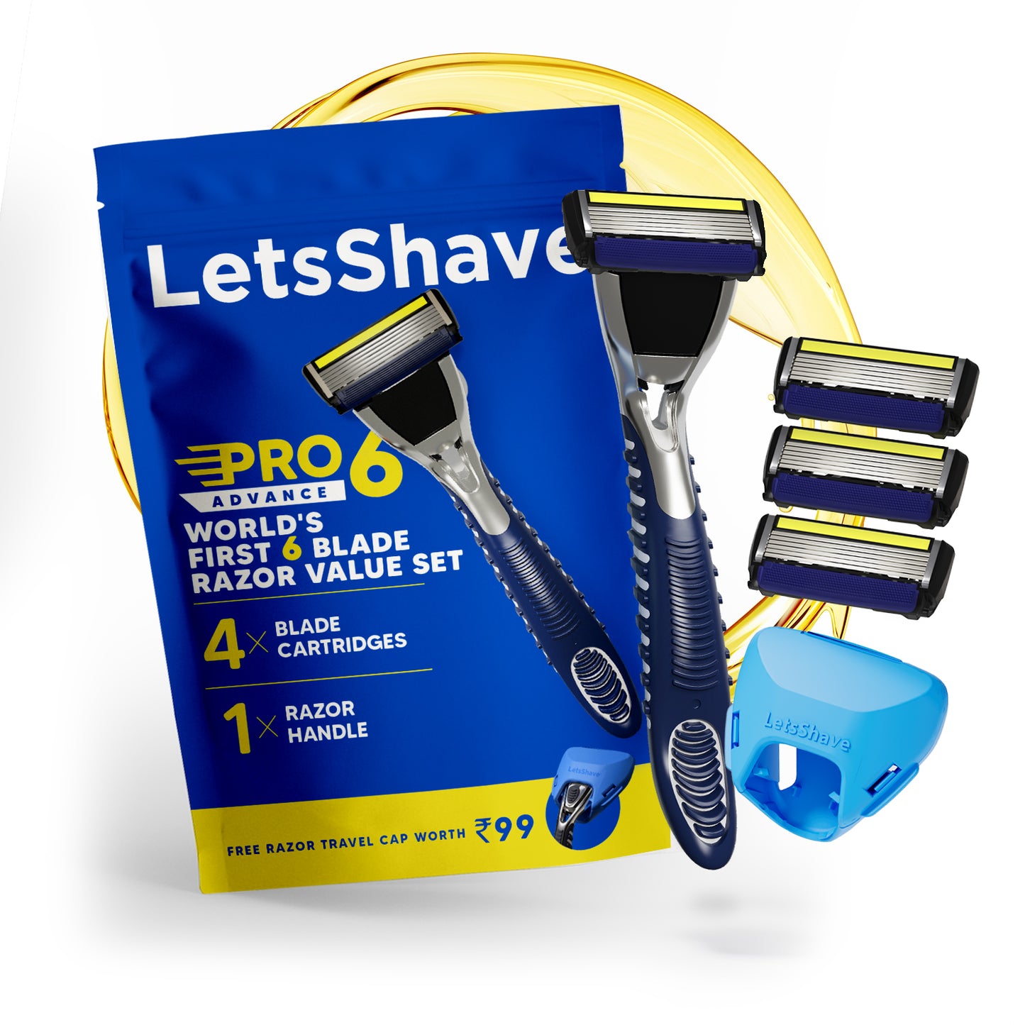 Pro 6 Advance Razor Value Set – World’s First 6-Blade Razor For Men