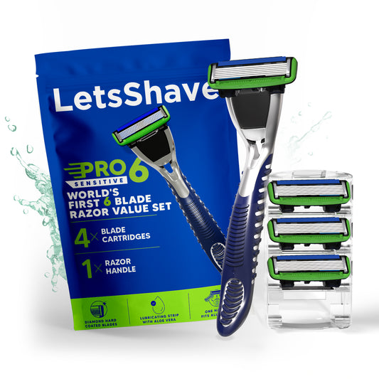 Pro 6 Sensitive Razor Value Set – World’s First 6-Blade Razor