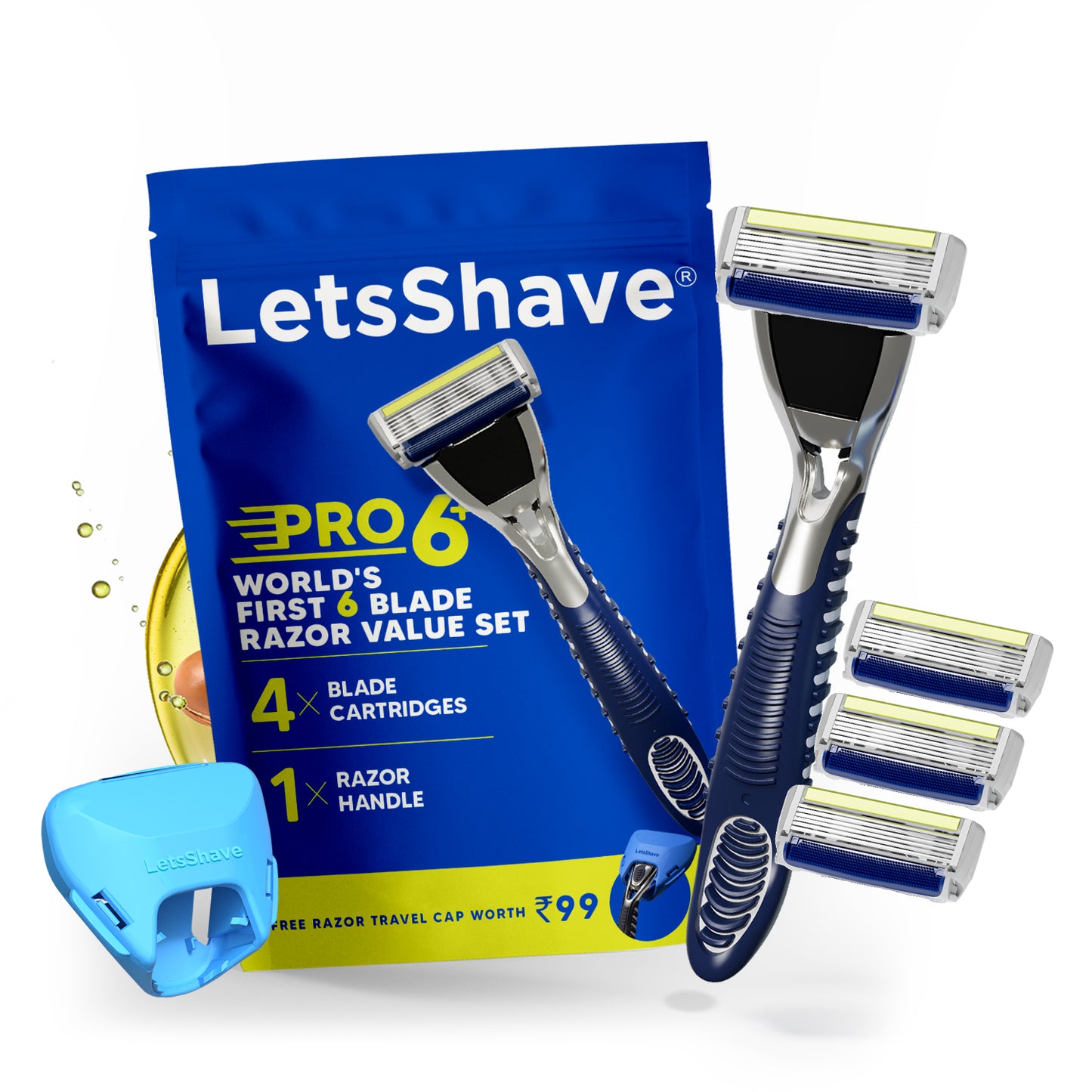 Pro 6 Plus Razor Value Set – World's First 6-Blade Razor