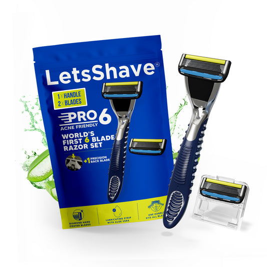 Pro 6 Acne Friendly Razor - World's First 6-Blade Razor For Men