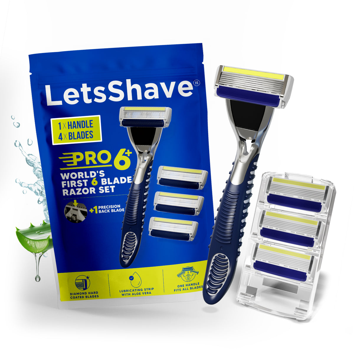 Pro 6 Plus Razor Value Set – World's First 6-Blade Razor