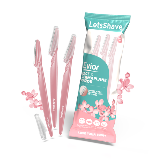 Smooth, Flawless Skin Made Easy | Evior Face Razors Pack of 3 for Gentle & Precise Hair Removal