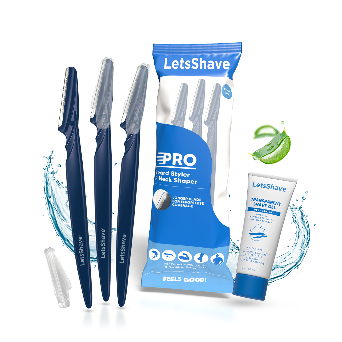 Precision Grooming, Made Easy | Pro Styler Razors Pack of 3 with Mini Shave Gel for Clean, Sharp Styling