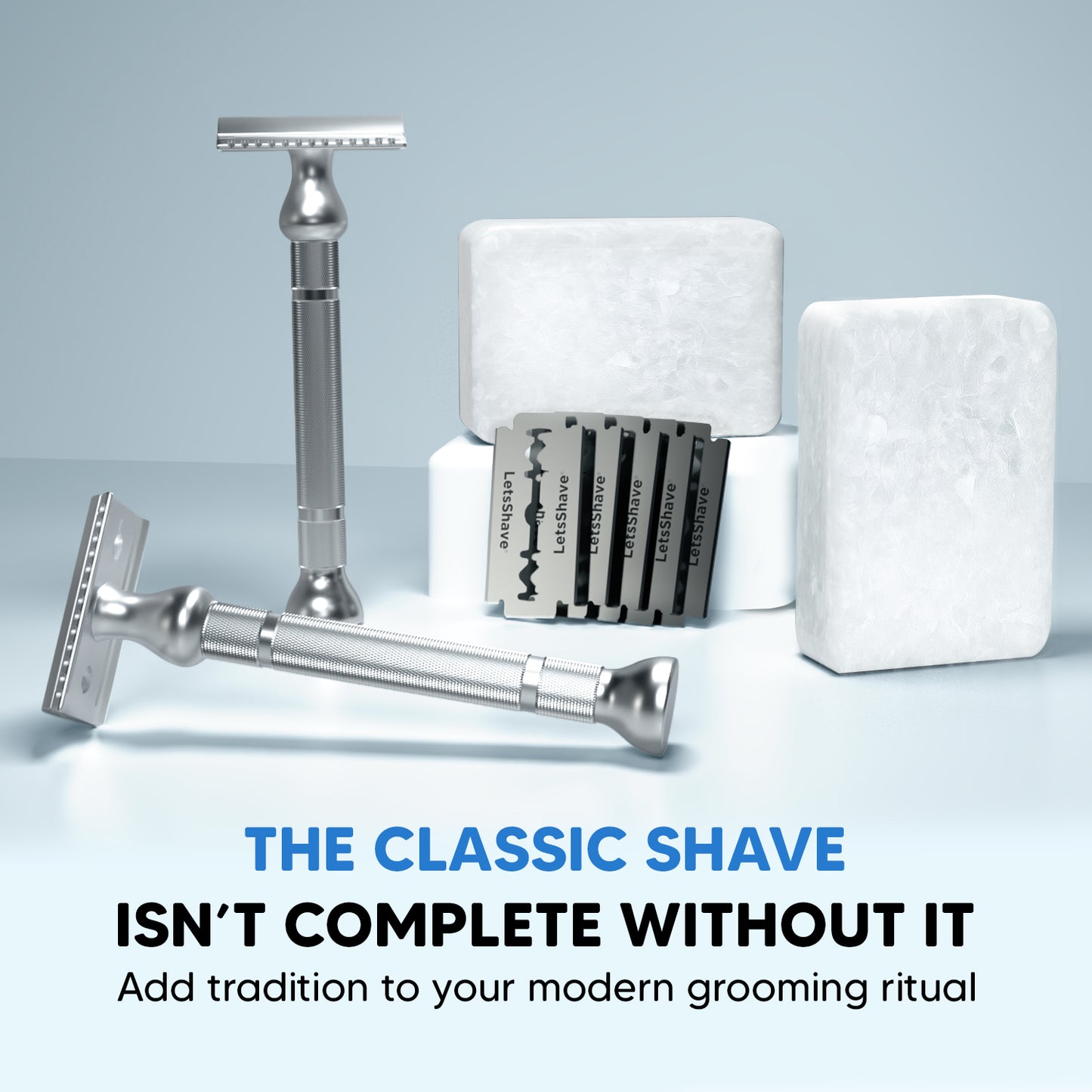 Shave Foam & Alum Stone Bar Combo | Coconut Oil, Menthol & Natural Skin Healer